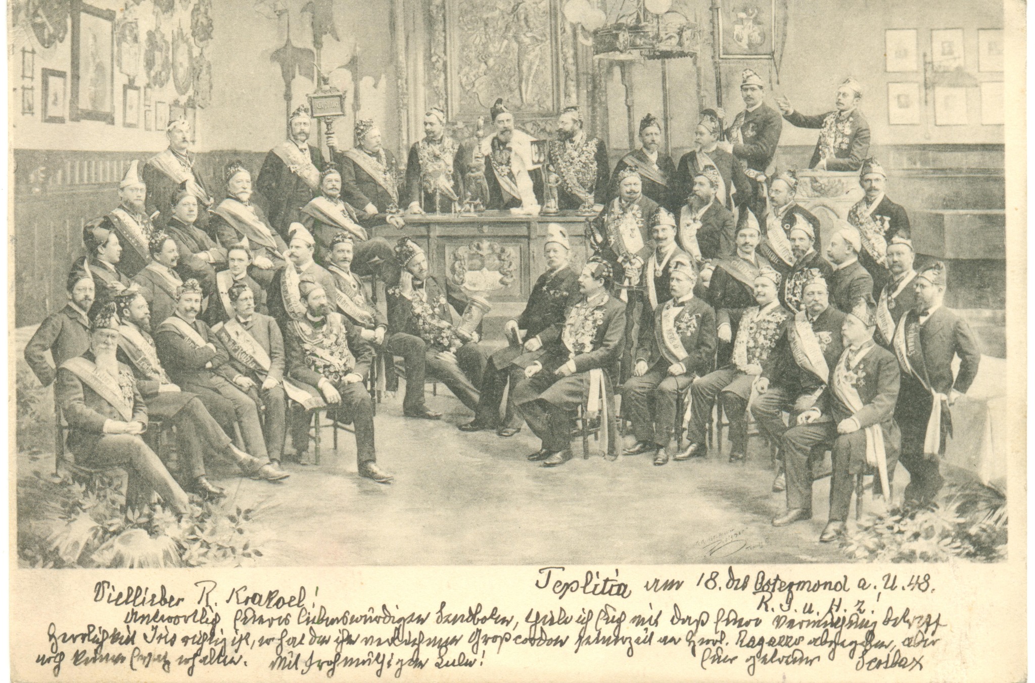 Historický snímek teplických šlarafů z roku 1907